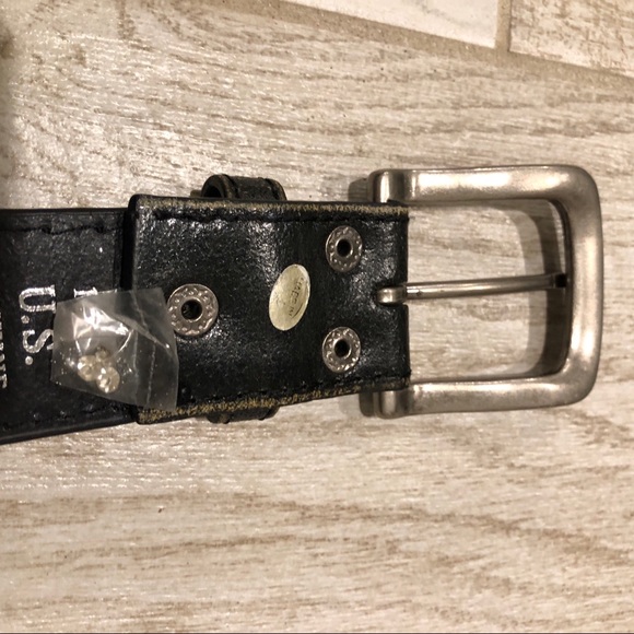 1639 US Leather Vera Pelle Rhinestone Peace Belt - Picture 8 of 8